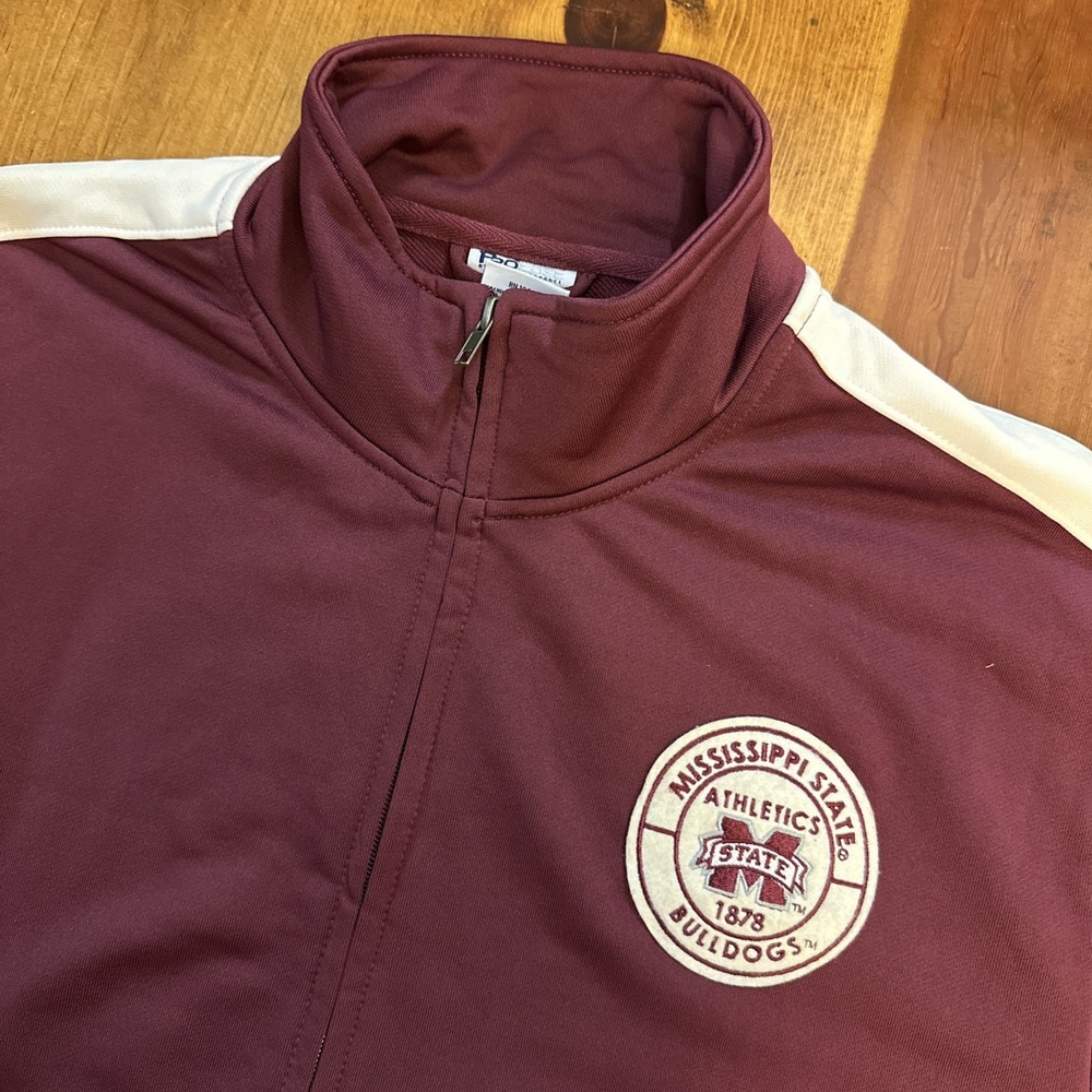 Mississippi State Bulldogs Men's Knights‎ Apparel Full Zip Jacket L Maroon